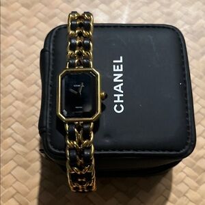 CHANEL Gold and Black Women's Watch